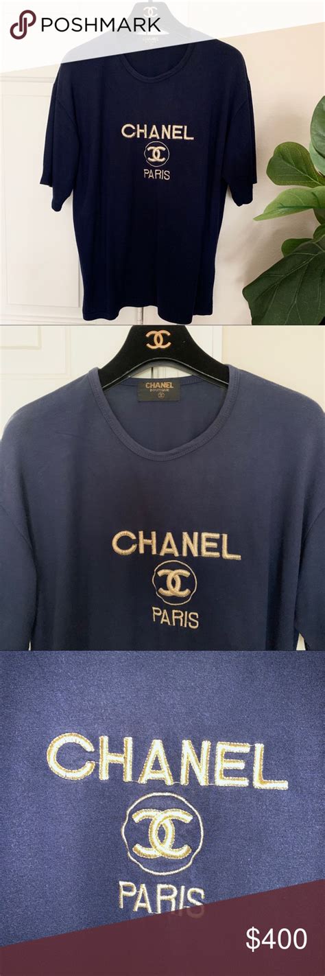 authentic chanel shirt|vintage Chanel t shirt.